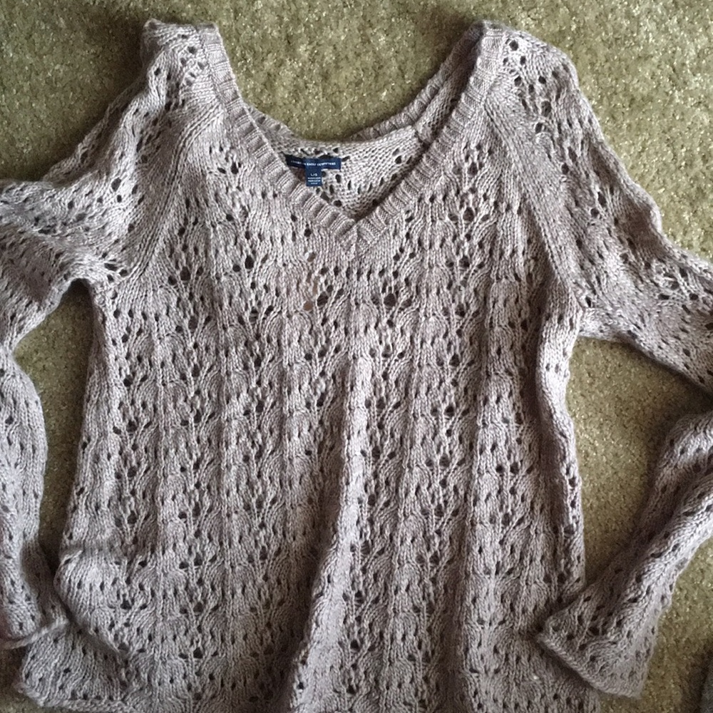 Tan holey sweater! NWT!